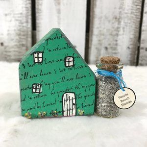 Little Wooden House by the Beach Handmade Painted
